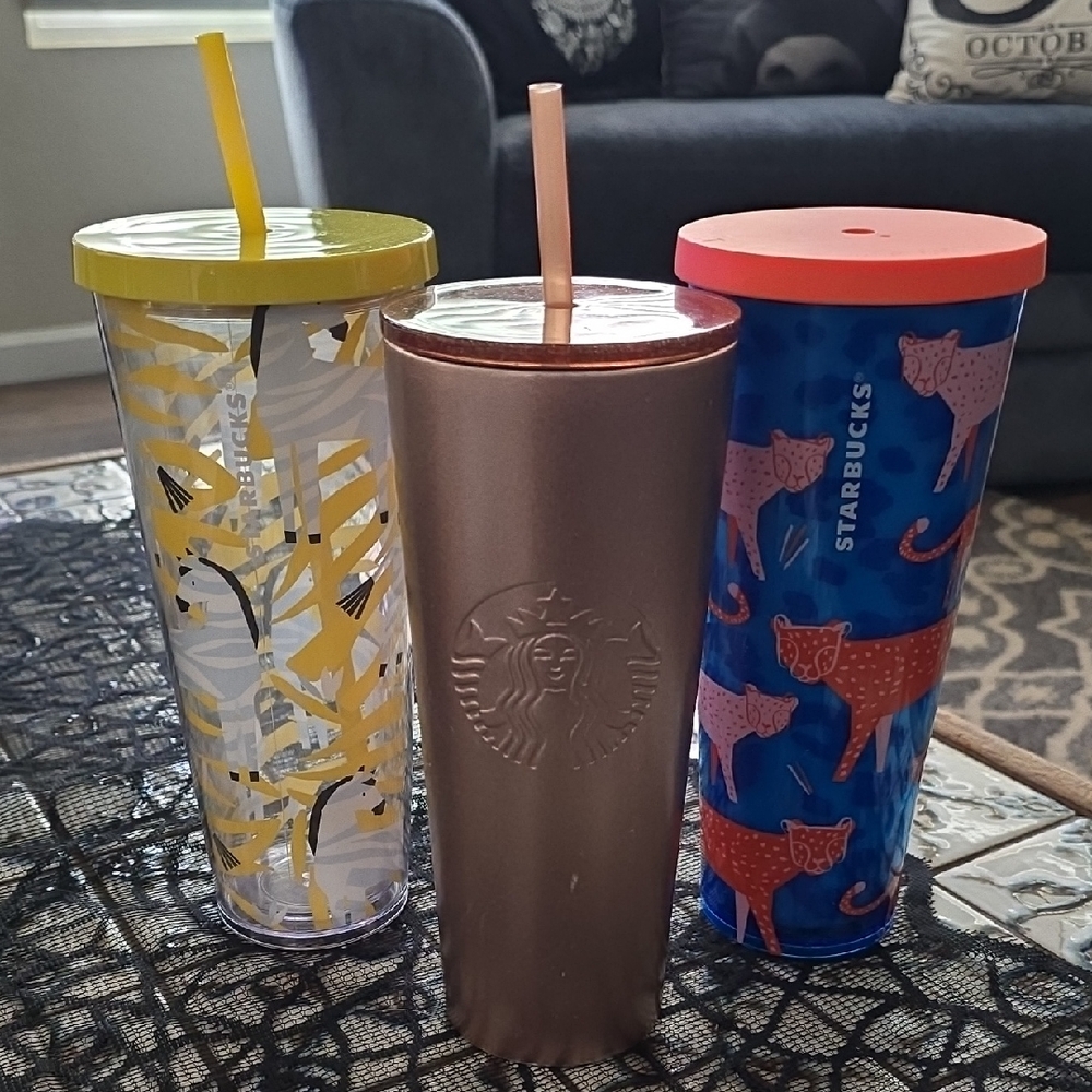 Starbucks Trio Of 24 OZ Tumblers